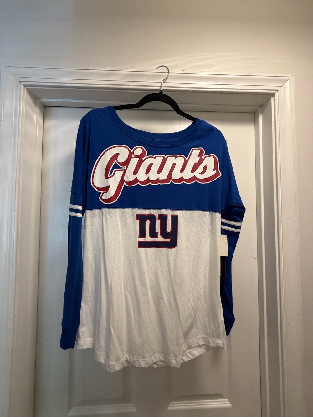 Giants Long Sleeve Kids Shirt - Blue & White